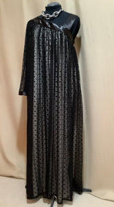 Asymmetrical 1-sleeve full-length dress