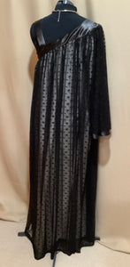 Asymmetrical 1-sleeve full-length dress