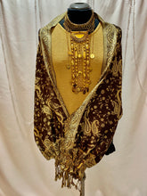 Load image into Gallery viewer, Reversible Sham Shawl. Sham Shawls are shawls with sleeves styled like a Bolero jacket.