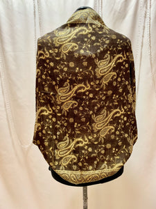 Reversible Sham Shawl. Sham Shawls are shawls with sleeves styled like a Bolero jacket.