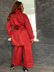 NEW! Faux Suede Pantsuit