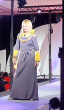 Load image into Gallery viewer, New!!! Long Knit, long sleeve off the shoulder dress with back train.