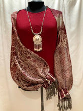 Load image into Gallery viewer, Reversible Sham Shawl. Sham Shawls are shawls with sleeves styled like a Bolero jacket.