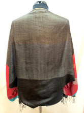 Load image into Gallery viewer, Reversible Sham Shawl. Sham Shawls are shawls with sleeves styled like a Bolero jacket.