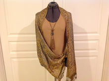 Load image into Gallery viewer, Reversible Sham Shawl. Sham Shawls are shawls with sleeves styled like a Bolero jacket.