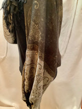 Load image into Gallery viewer, Reversible Sham Shawl. Sham Shawls are shawls with sleeves styled like a Bolero jacket.