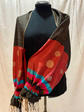 Load image into Gallery viewer, Reversible Sham Shawl. Sham Shawls are shawls with sleeves styled like a Bolero jacket.