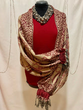 Load image into Gallery viewer, Reversible Sham Shawl. Sham Shawls are shawls with sleeves styled like a Bolero jacket.