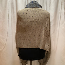 Load image into Gallery viewer, Accordion pleated reversible Sham Shawl. Sham Shawls are shawls with sleeves styled like a Bolero jacket. Created to stay on the shoulders when typical shawls fall off