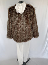 Load image into Gallery viewer, 2-piece knit hooded top with knit leggings. Can be sported with the faux owl-feathered jacket and boot toppers for your outdoor events.