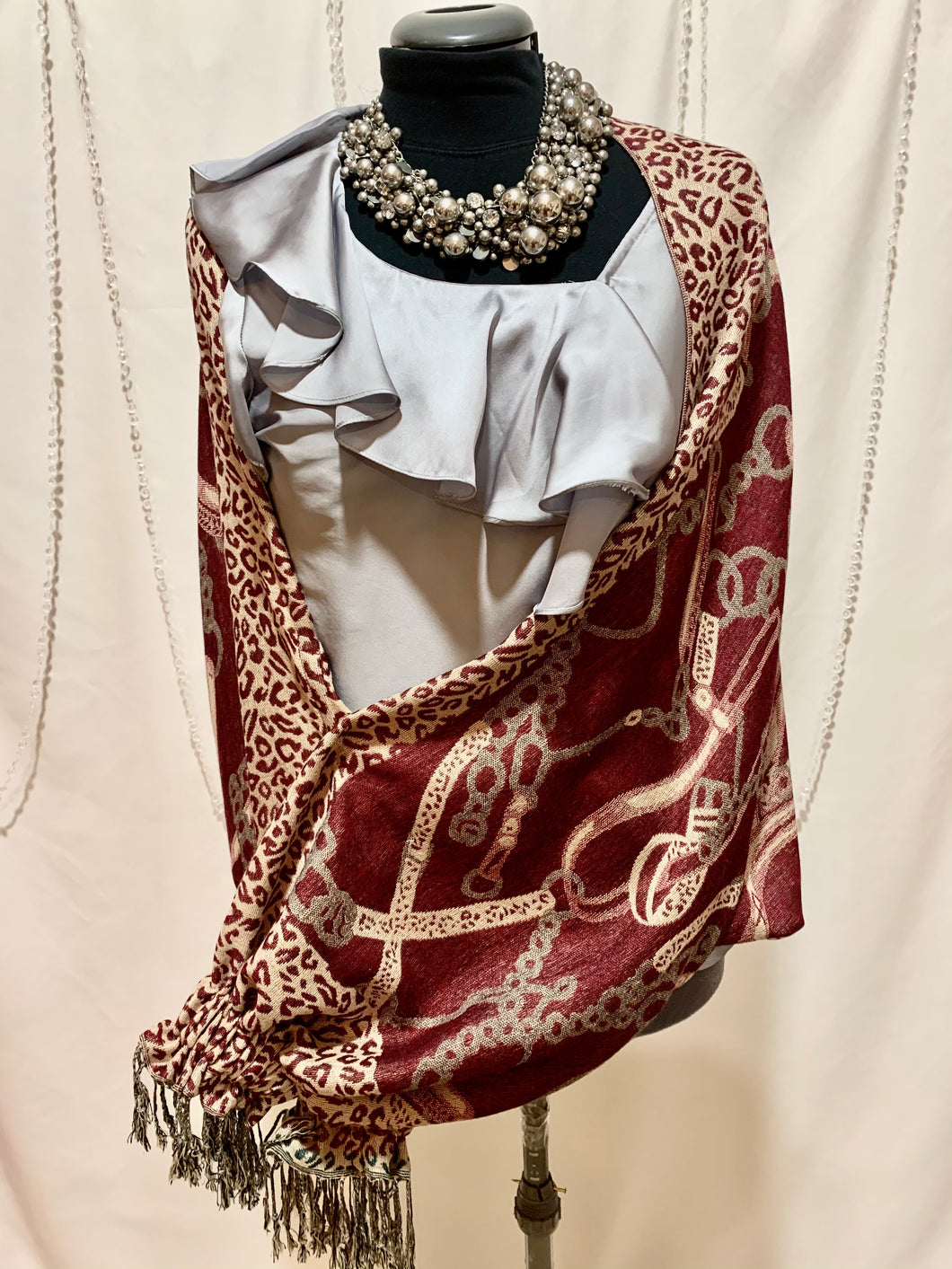 Reversible Sham Shawl. Sham Shawls are shawls with sleeves styled like a Bolero jacket.