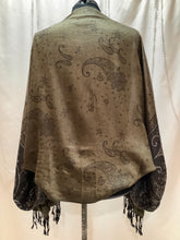 Load image into Gallery viewer, Reversible Sham Shawl. Sham Shawls are shawls with sleeves styled like a Bolero jacket.