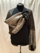 Load image into Gallery viewer, Reversible Sham Shawl. Sham Shawls are shawls with sleeves styled like a Bolero jacket.